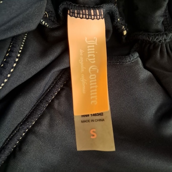 JUICY COUTURE‎ Sz S 1 Piece Swimsuit Deep Ruffle V-Neck & Back Navy Blue NWT $98 - Picture 7 of 9